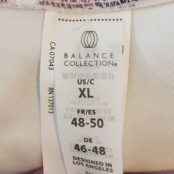 Balance Collection Purple High waist floral athletic active workout leggings XL‎ - Picture 6 of 7